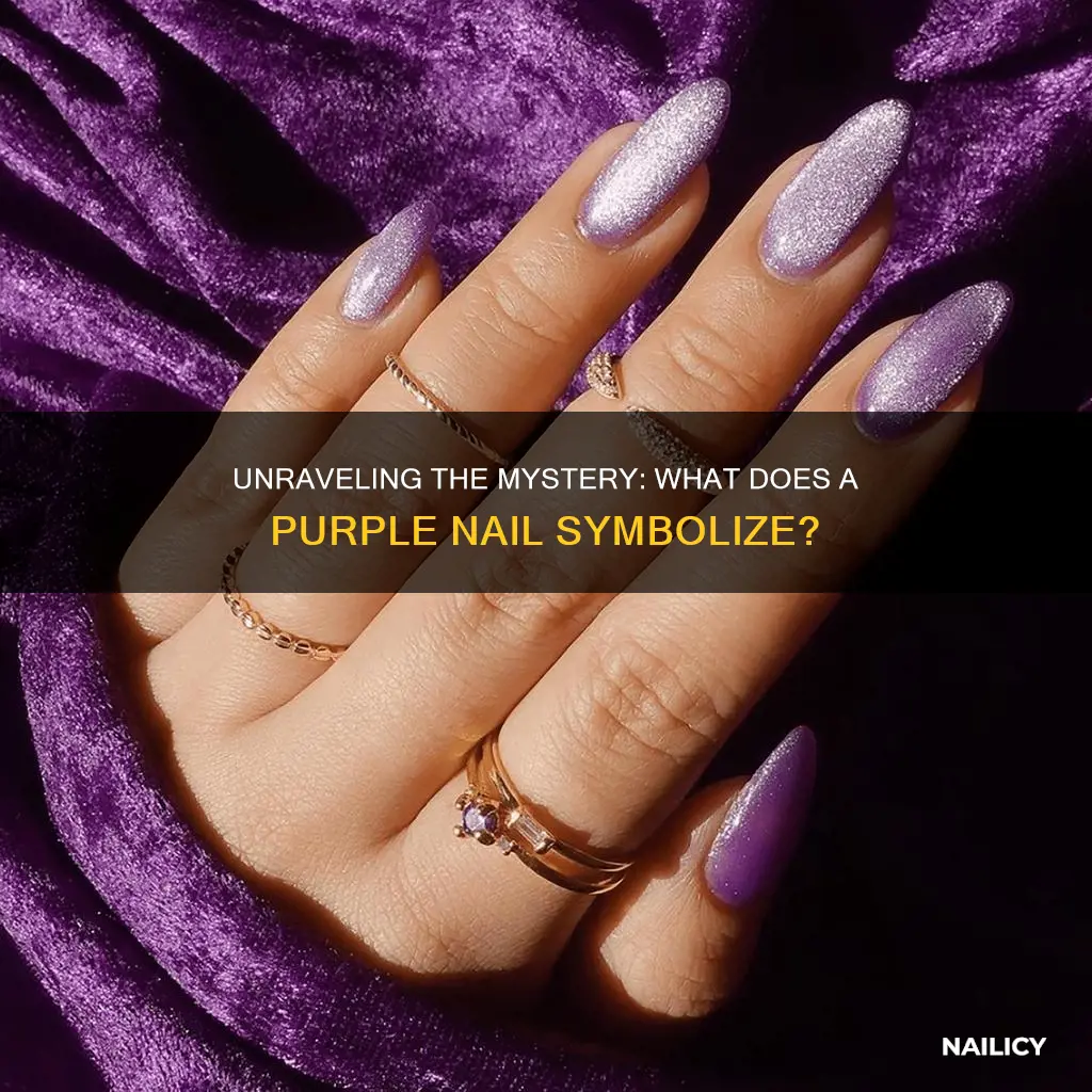 what does a purple nail mean