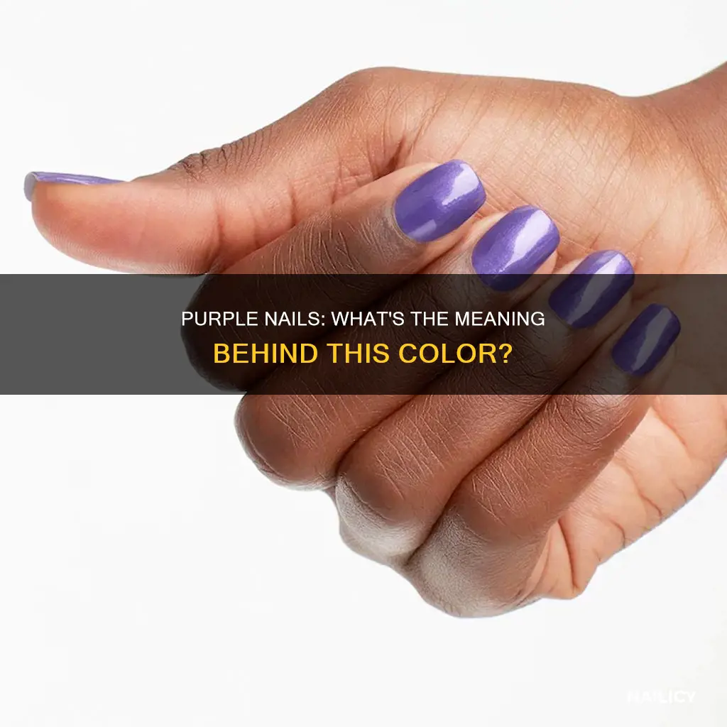 what does a purple nail mean