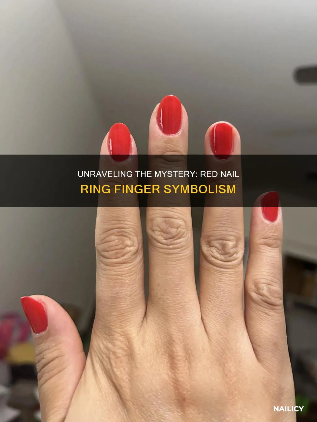 what does a red nail ring finger mean