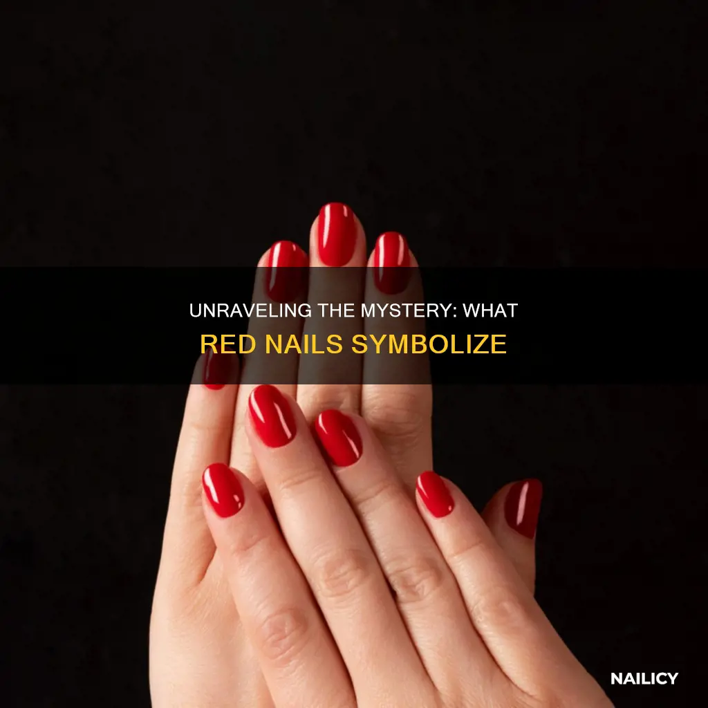 what does a red painted nail mean