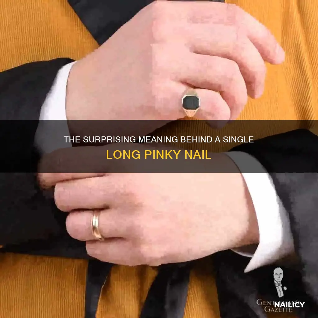 what does a single long nail on pinky mean