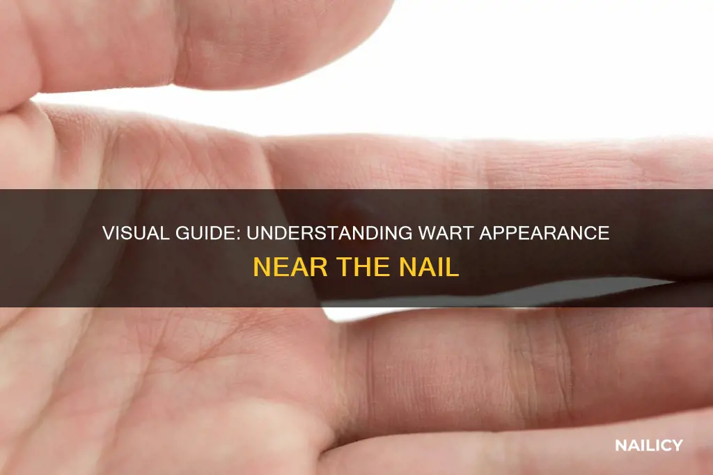 what does a wart on finger near nail look like