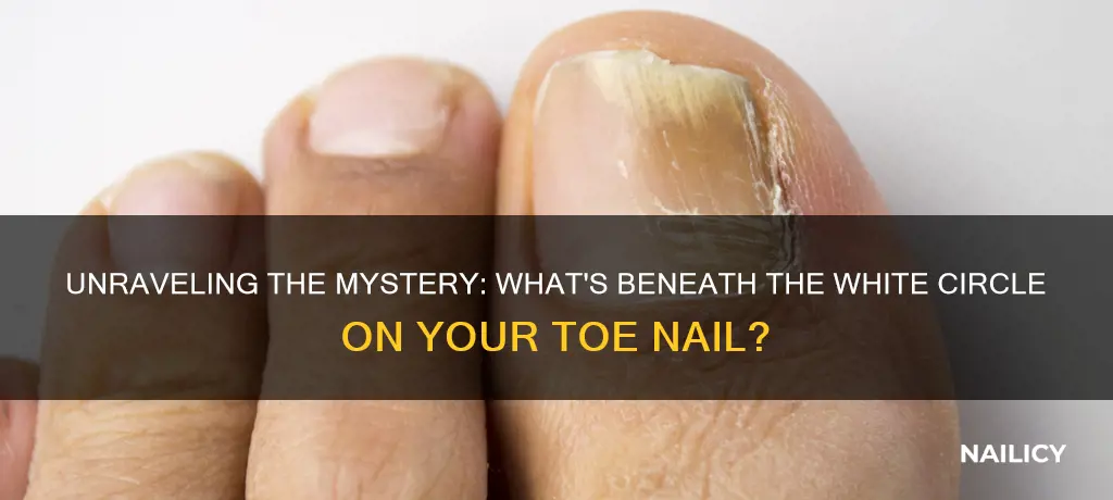 what does a white circle on your toe nail mean