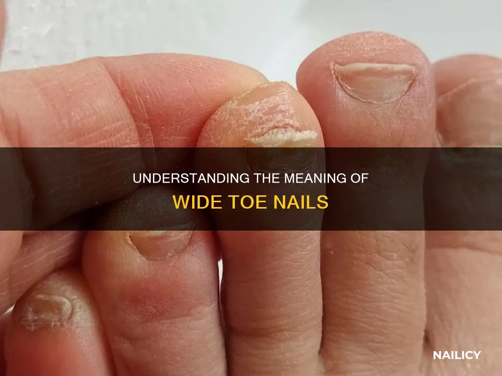 what does a wide toe nail mean