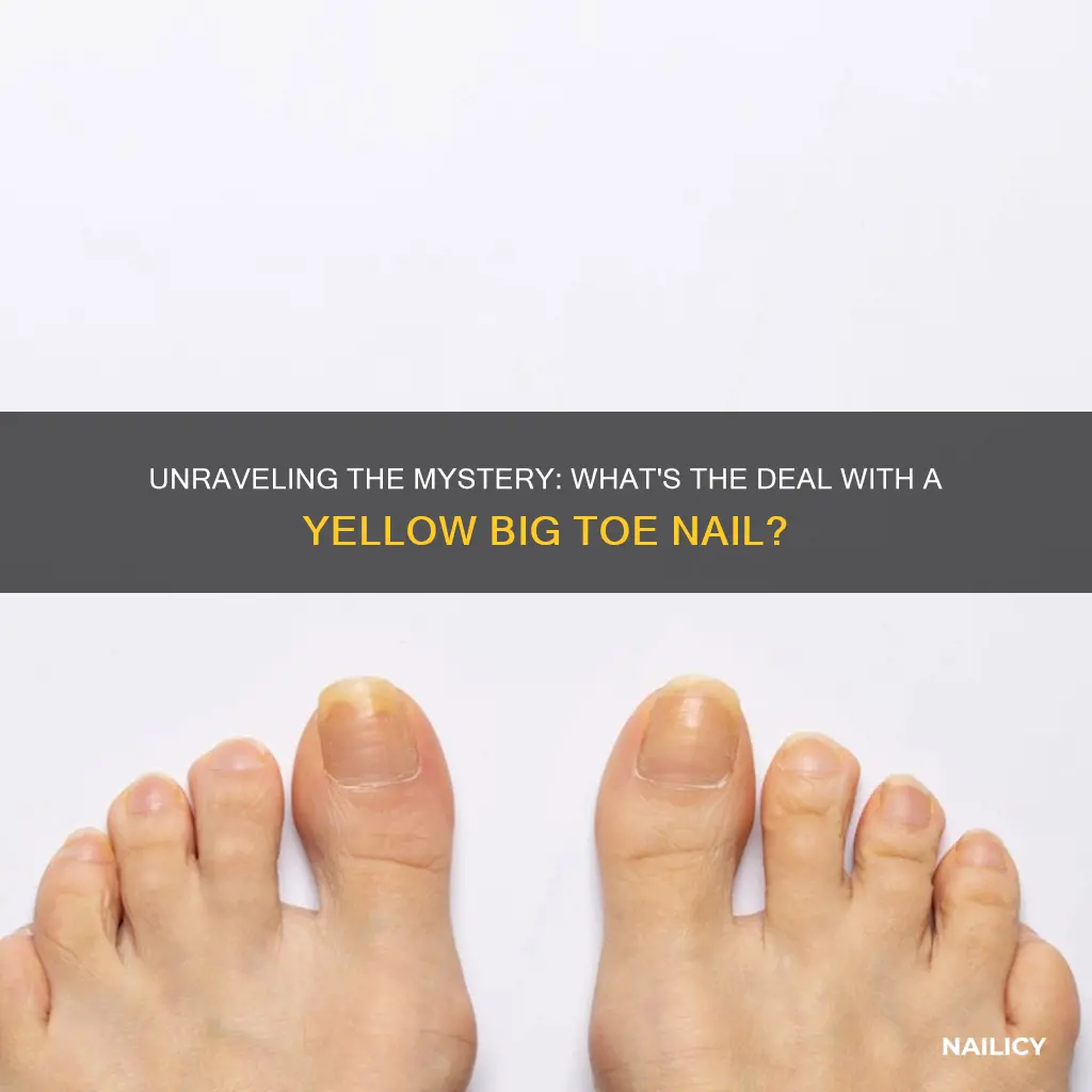 what does a yellow big toe nail mean