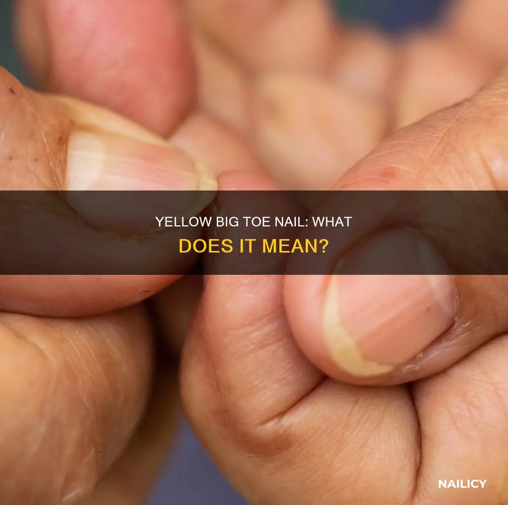 what does a yellow big toe nail mean