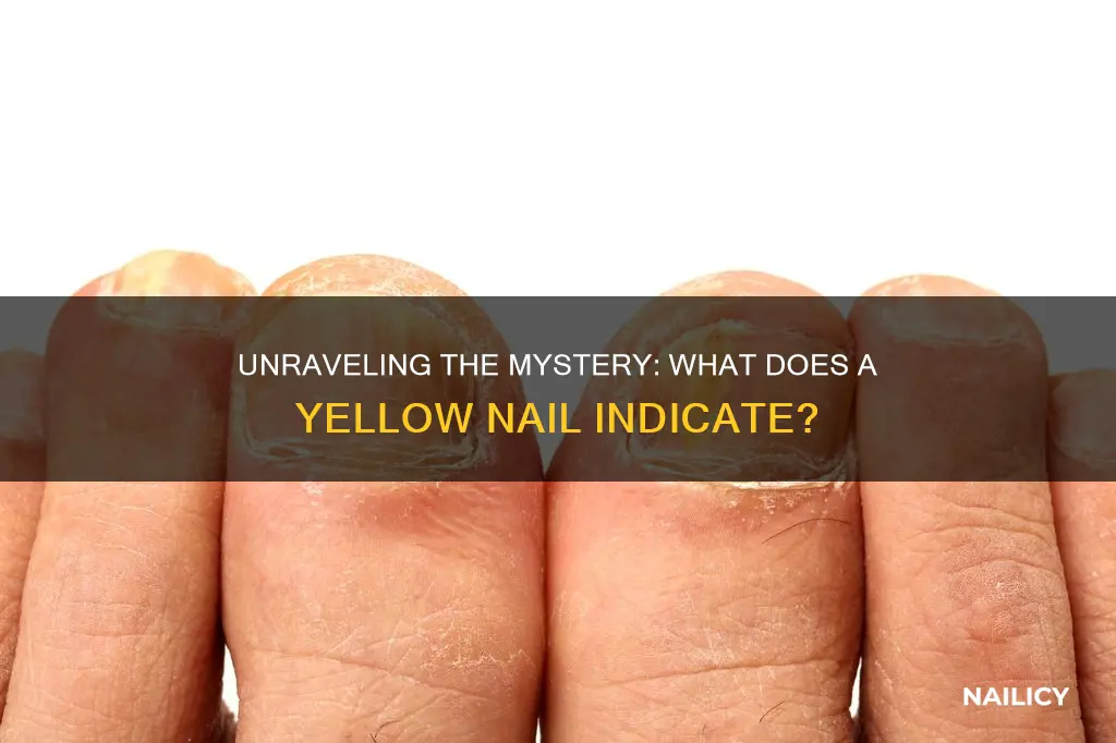 what does a yellow nail mean