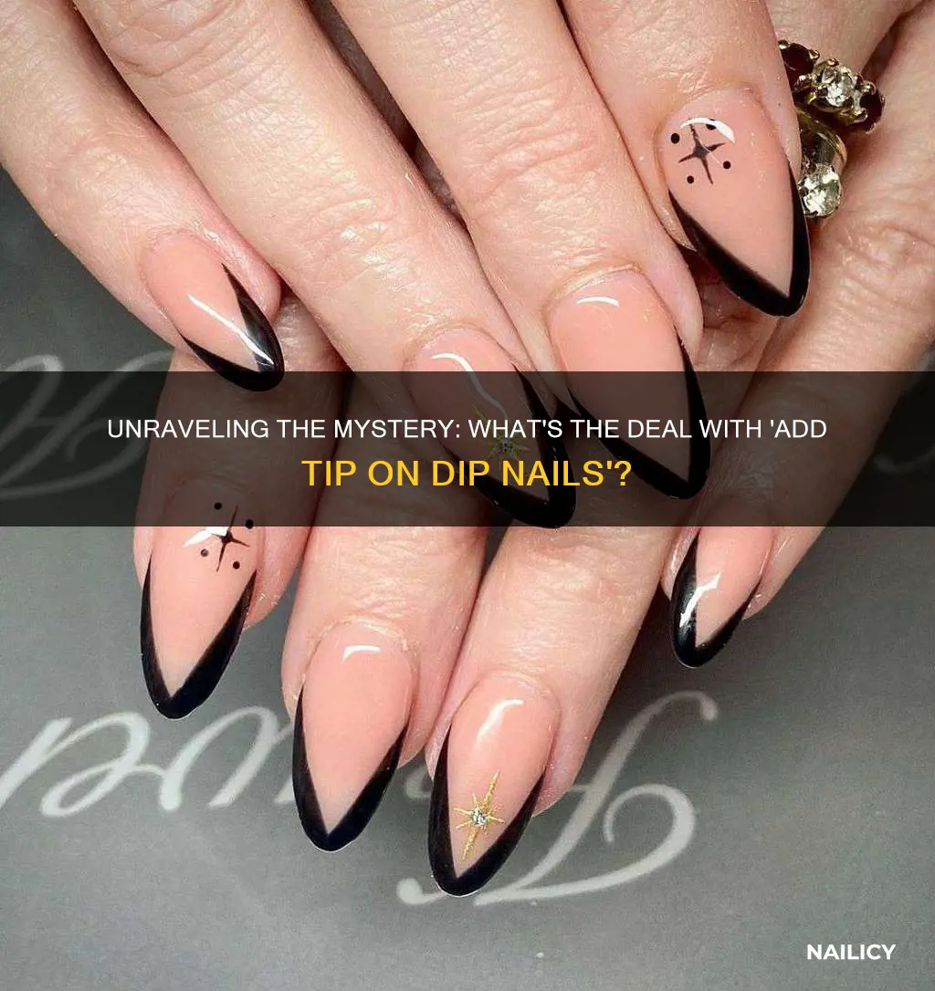 what does add tip on dip nails mean