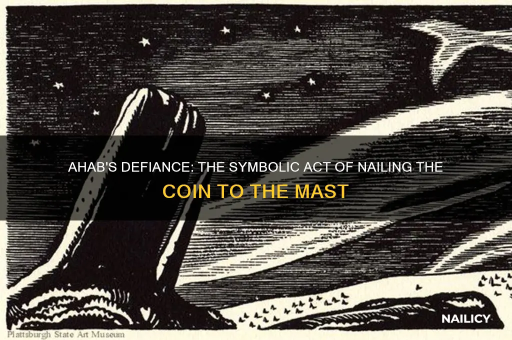 what does ahab nail to the mast