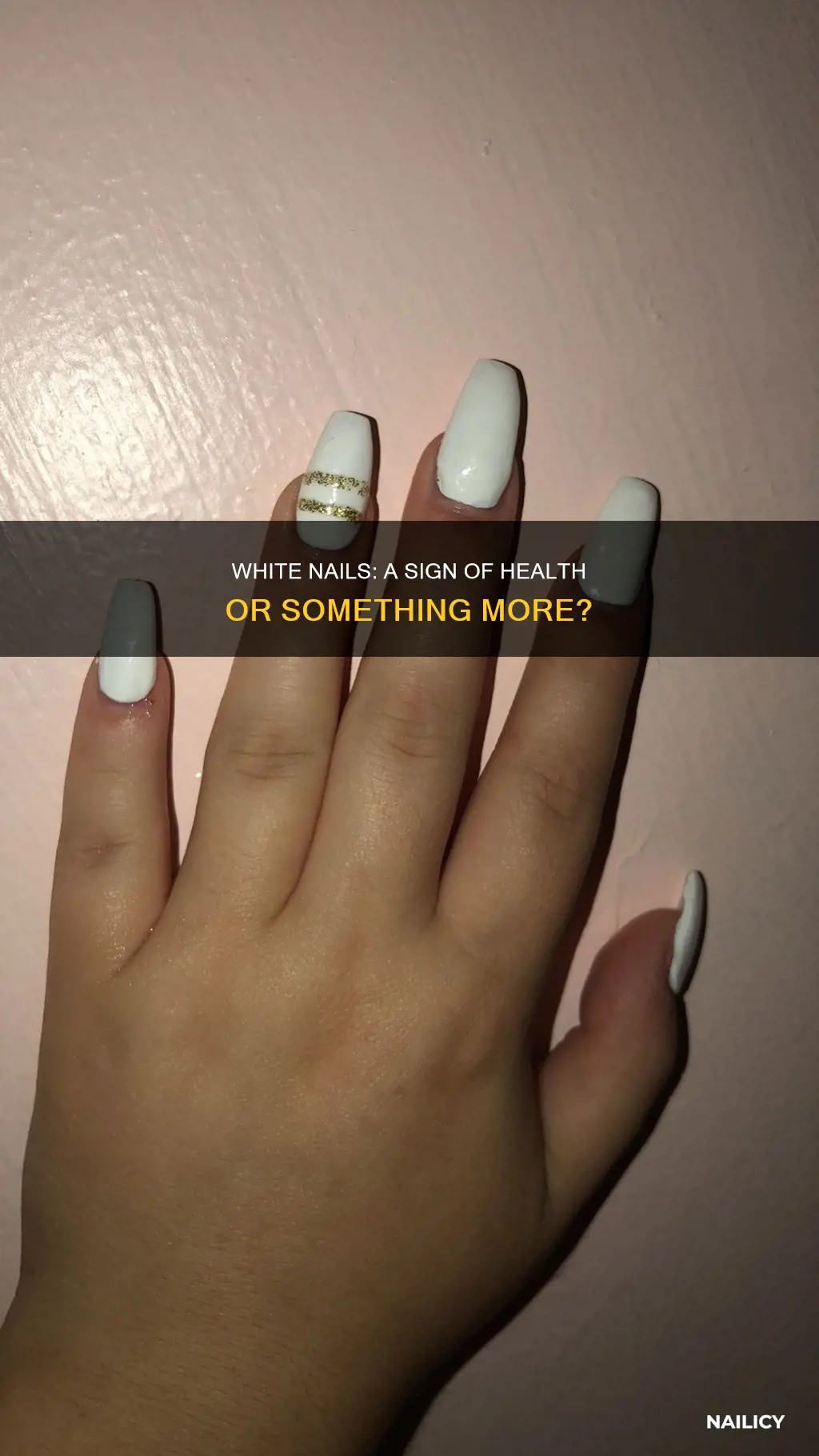 what does all white nails mean on a woman