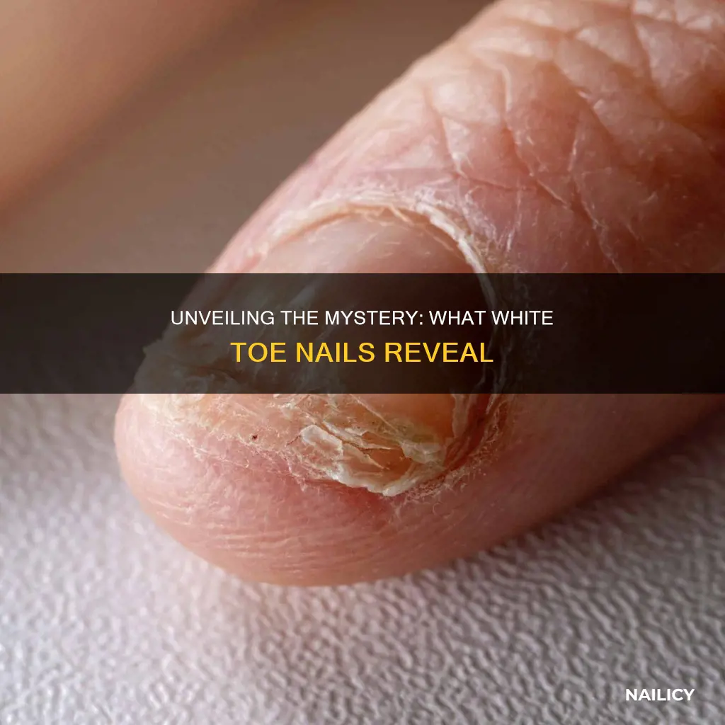 what does all white toe nails mean