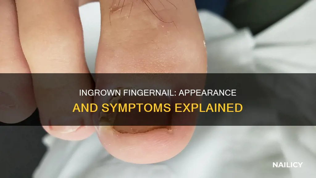 what does an ingrown finger nail look like