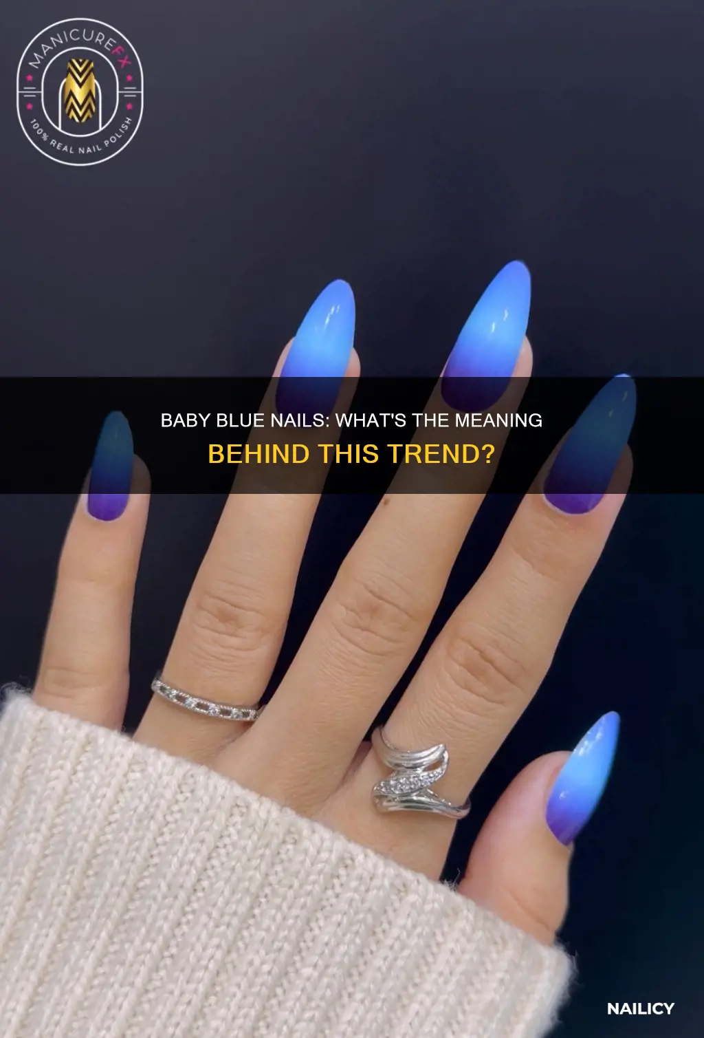 what does baby blue nails mean