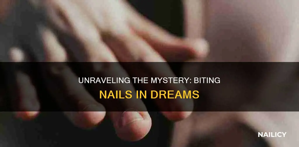 what does biting your nails in a dream mean