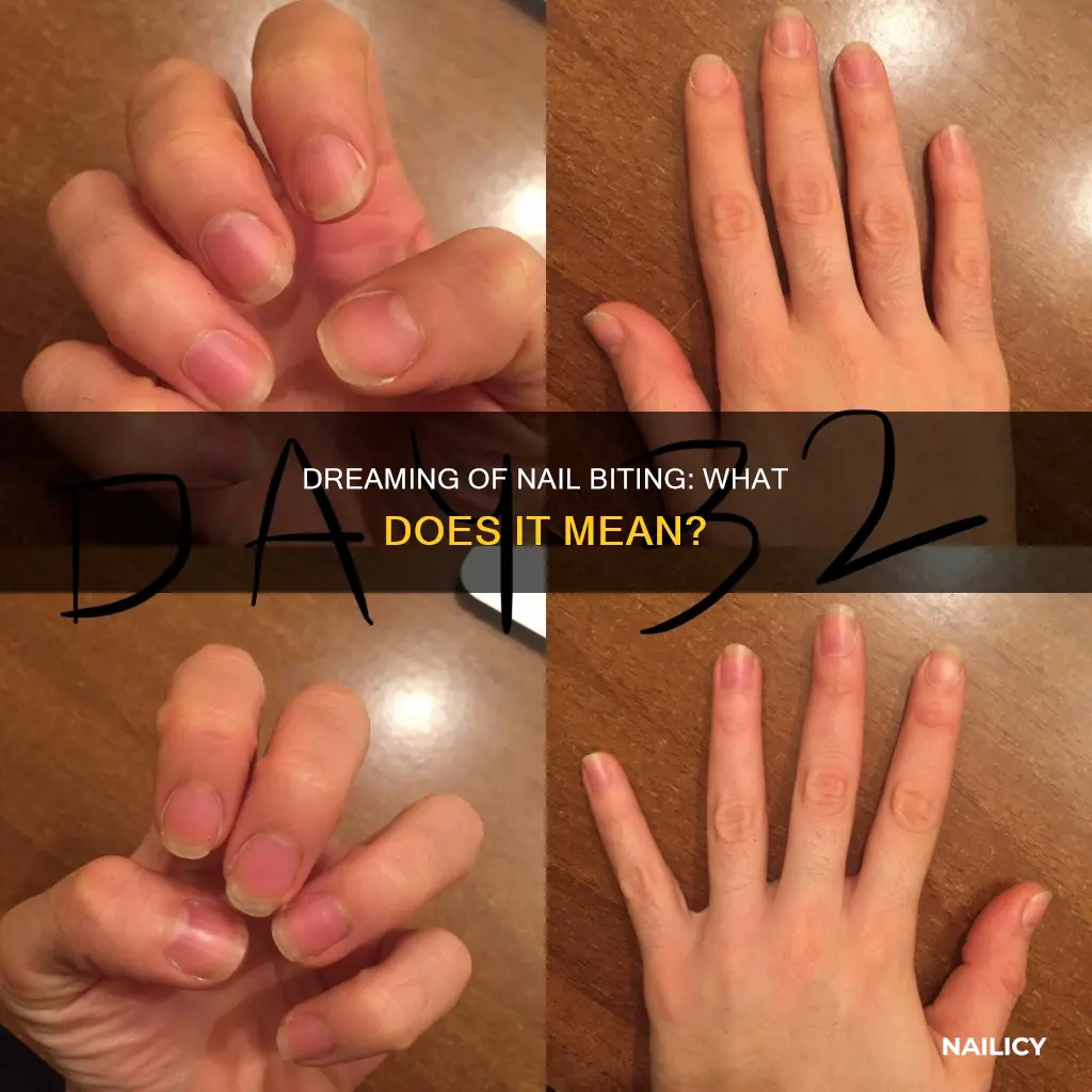 what does biting your nails in a dream mean