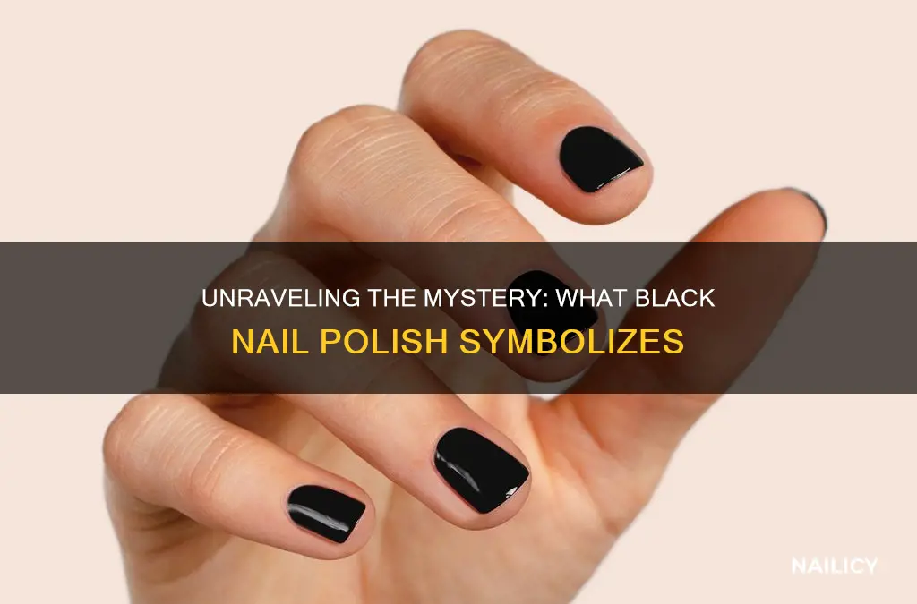 what does black color on nails mean