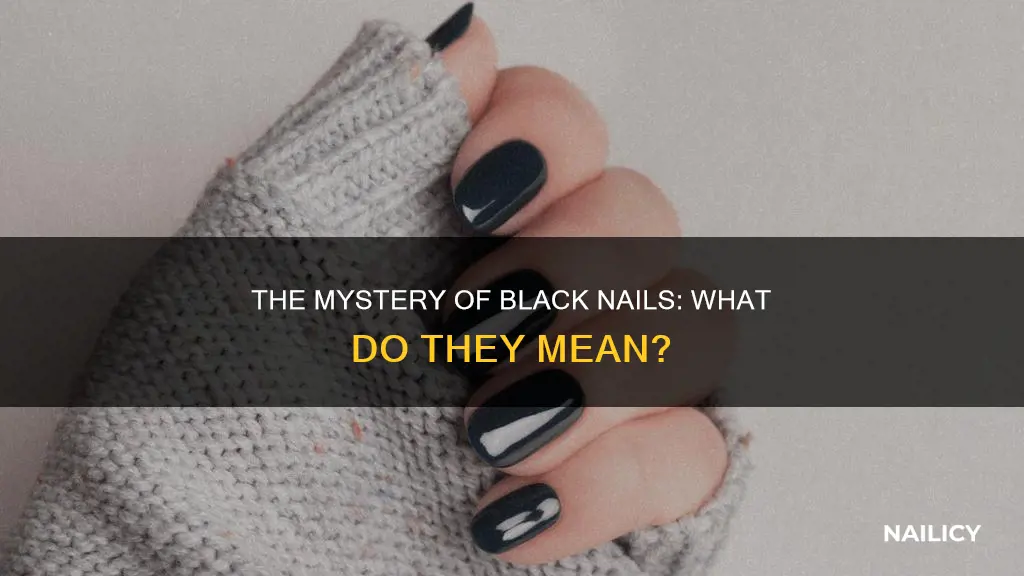 what does black color on nails mean