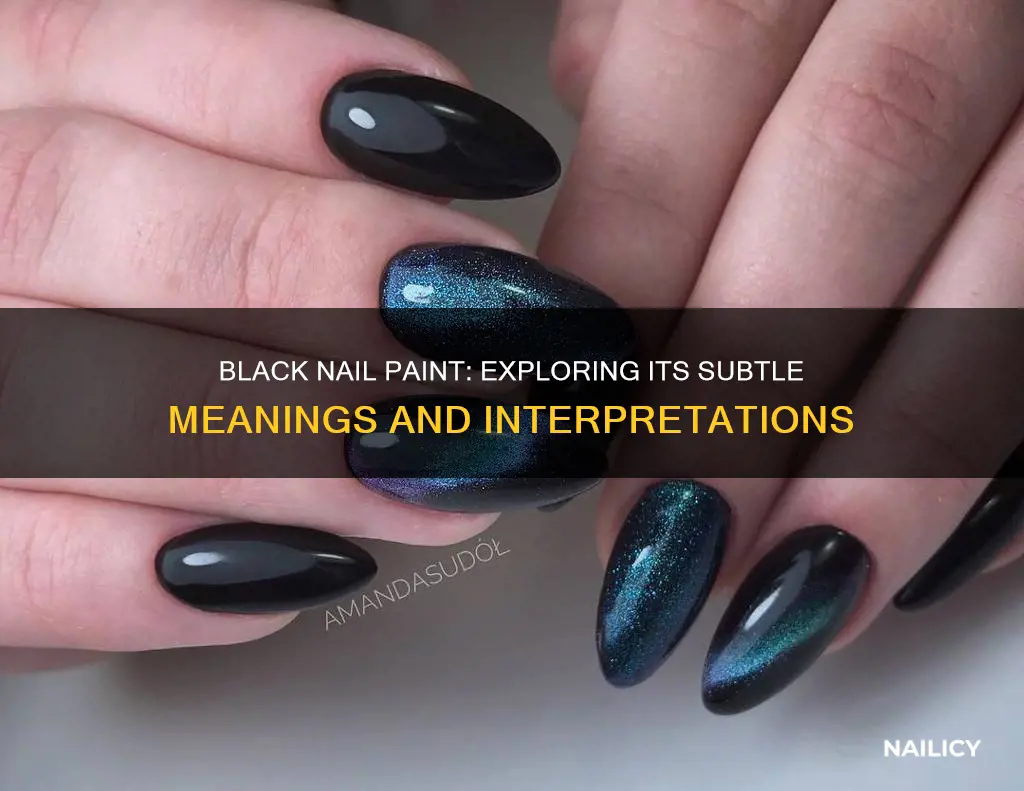 what does black nail paint mean