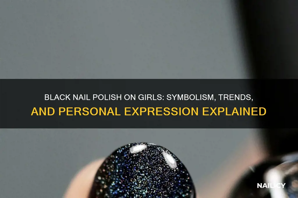 what does black nail polish mean on a girl
