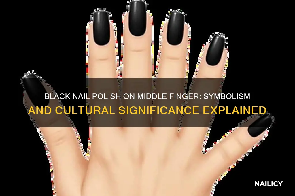 what does black nail polish on middle finger mean