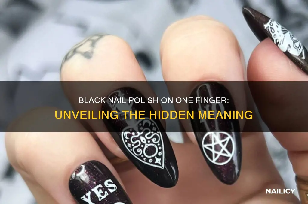 what does black nail polish on one finger mean