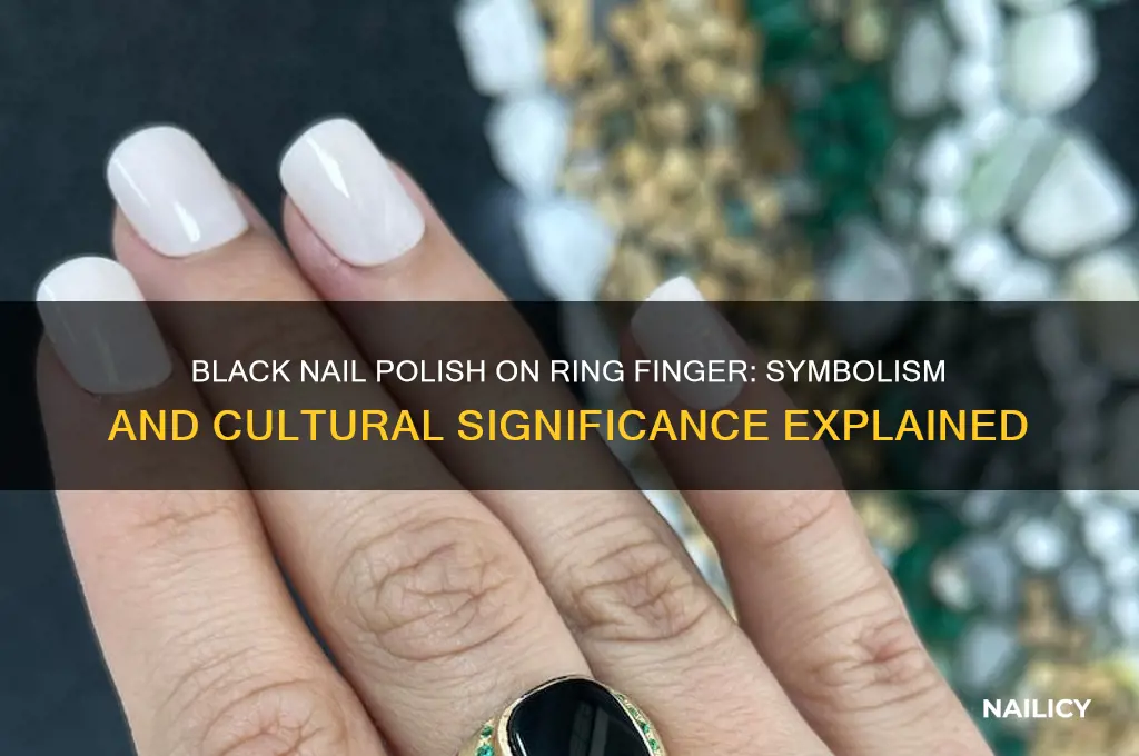 what does black nail polish on ring finger mean