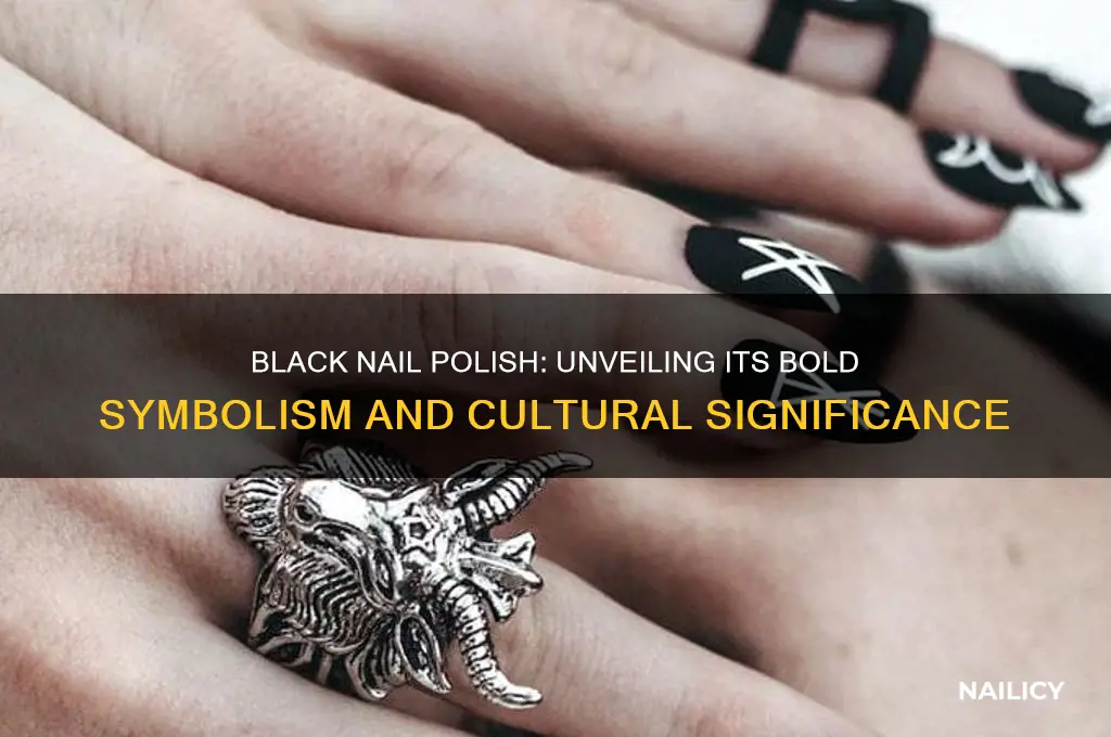 what does black nail polish symbolize