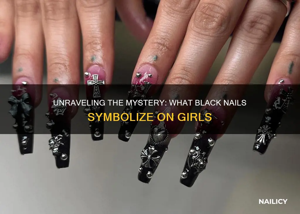 what does black nails mean on a girl