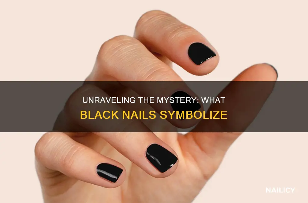 what does black nails mean