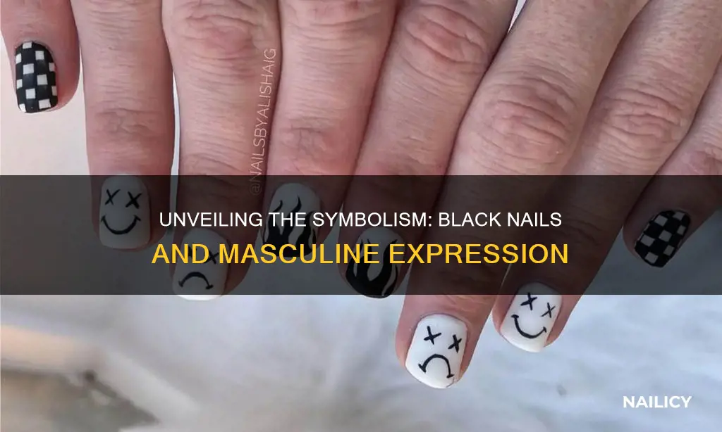 what does black painted nails mean on a man