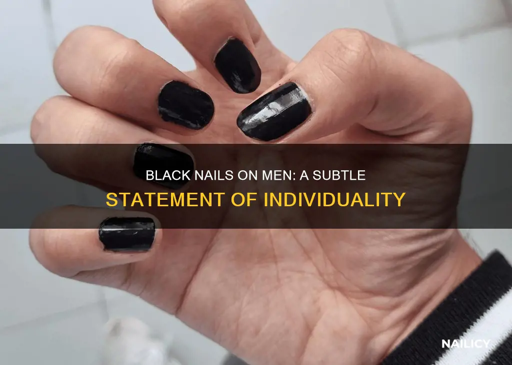 what does black painted nails mean on a man
