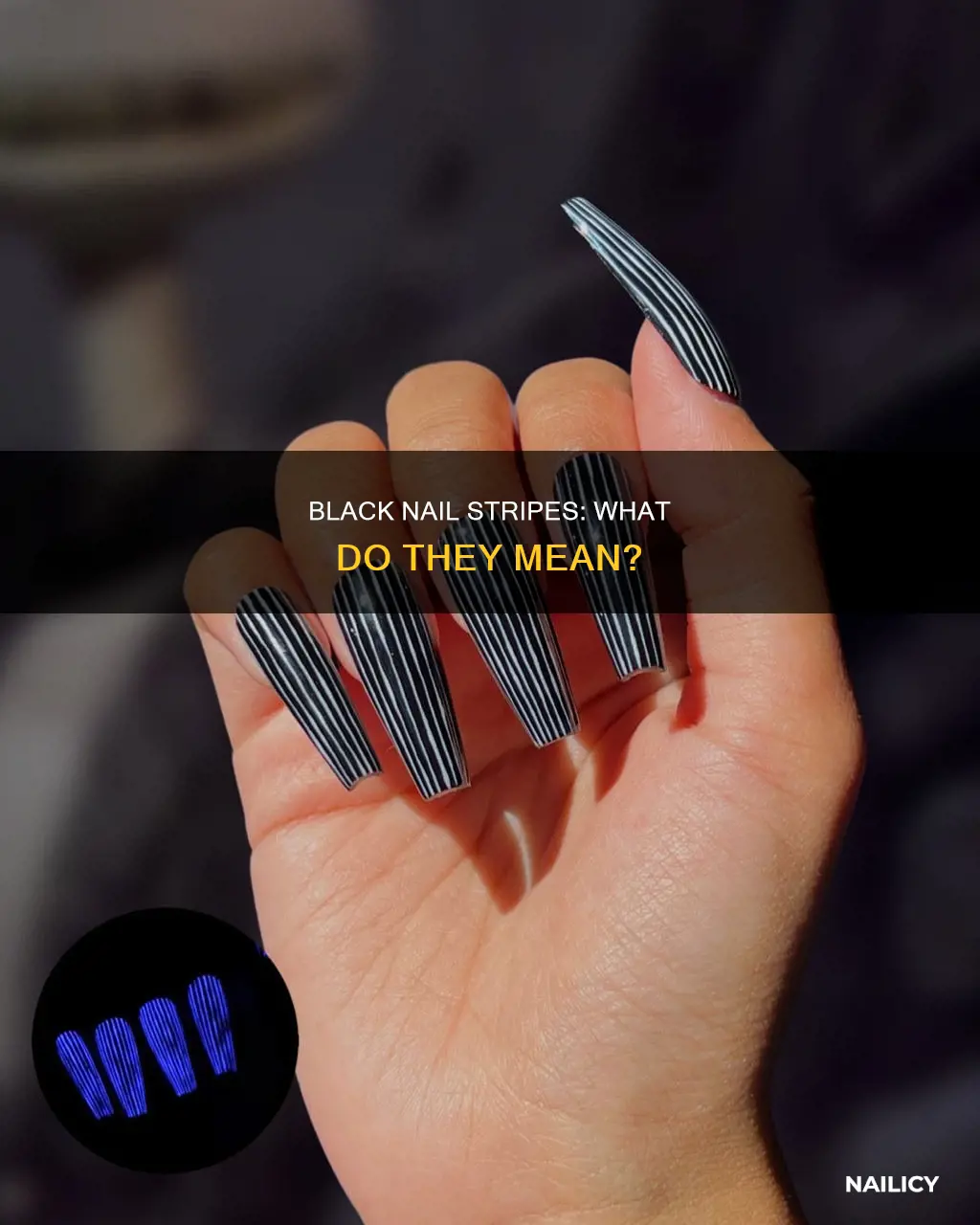 what does black stripes on nails mean