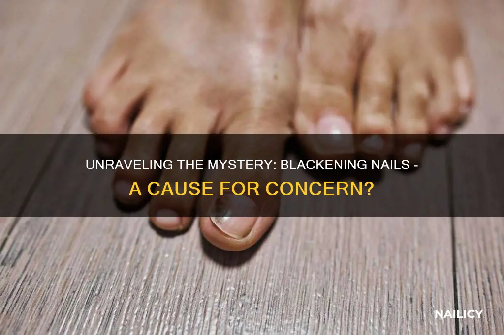 what does blackening of nails mean