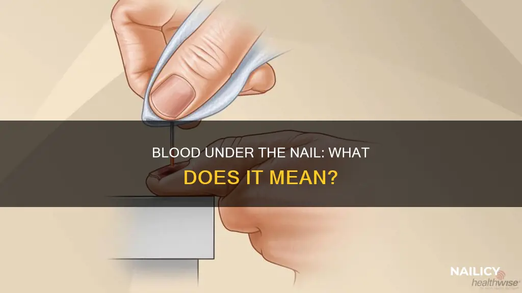 what does blood under the nail mean