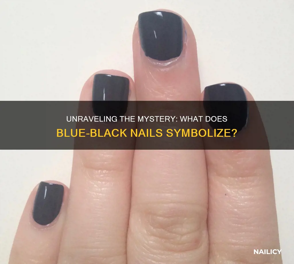 what does blue black nails mean