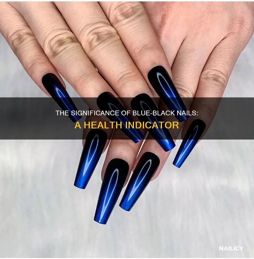 what does blue black nails mean