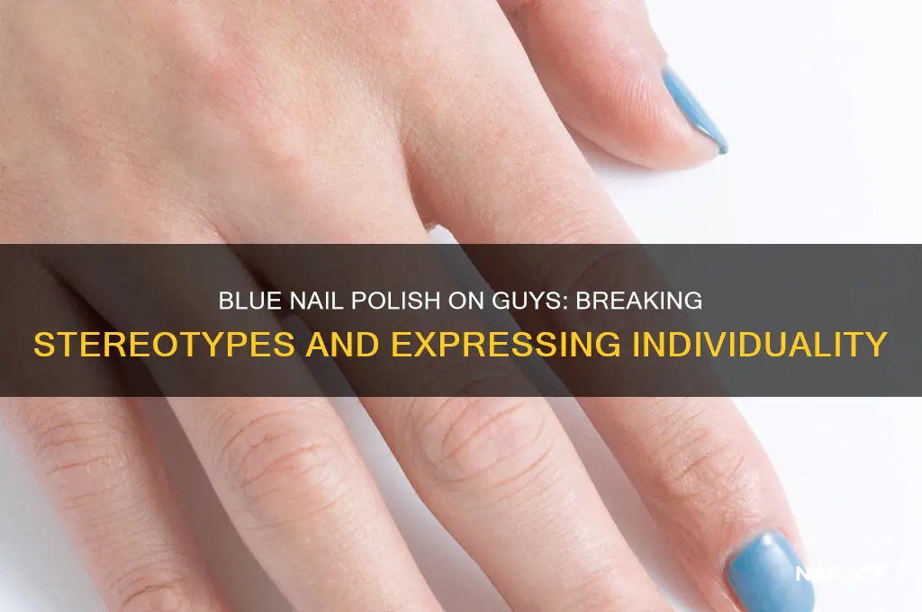 what does blue nail polish mean on guys