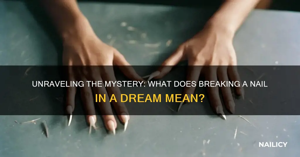 what does breaking a nail in a dream mean