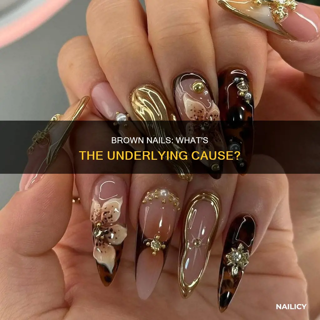 what does brown nails mean