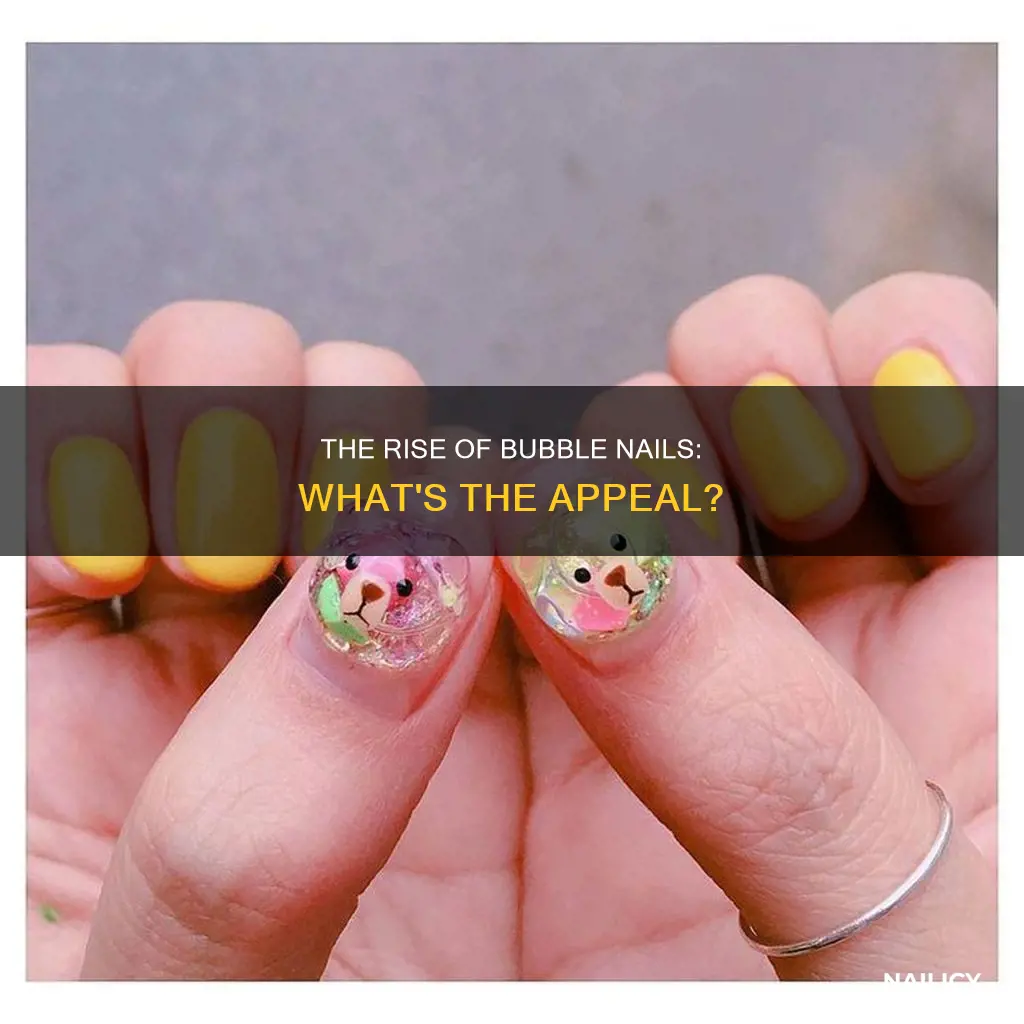 what does bubble nails mean