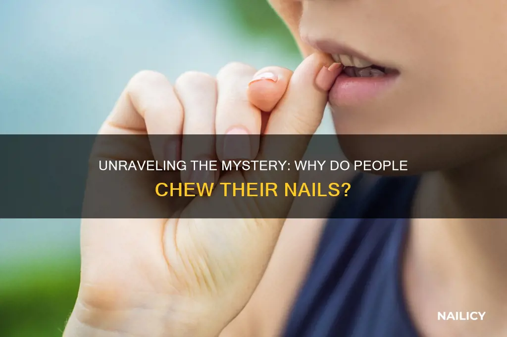 what does chewing nails mean