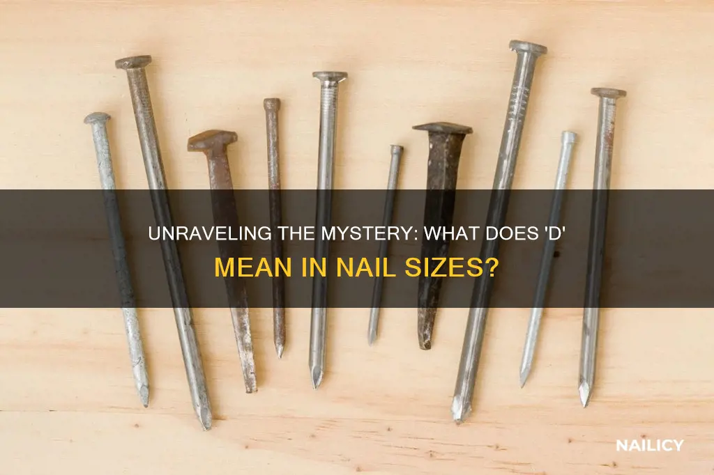 what does d mean in nail size