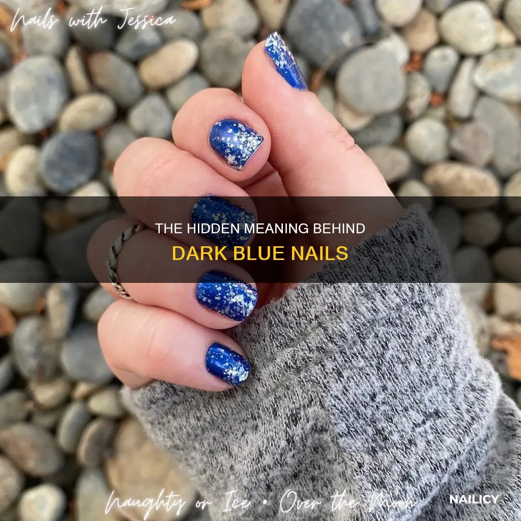 what does dark blue nails mean