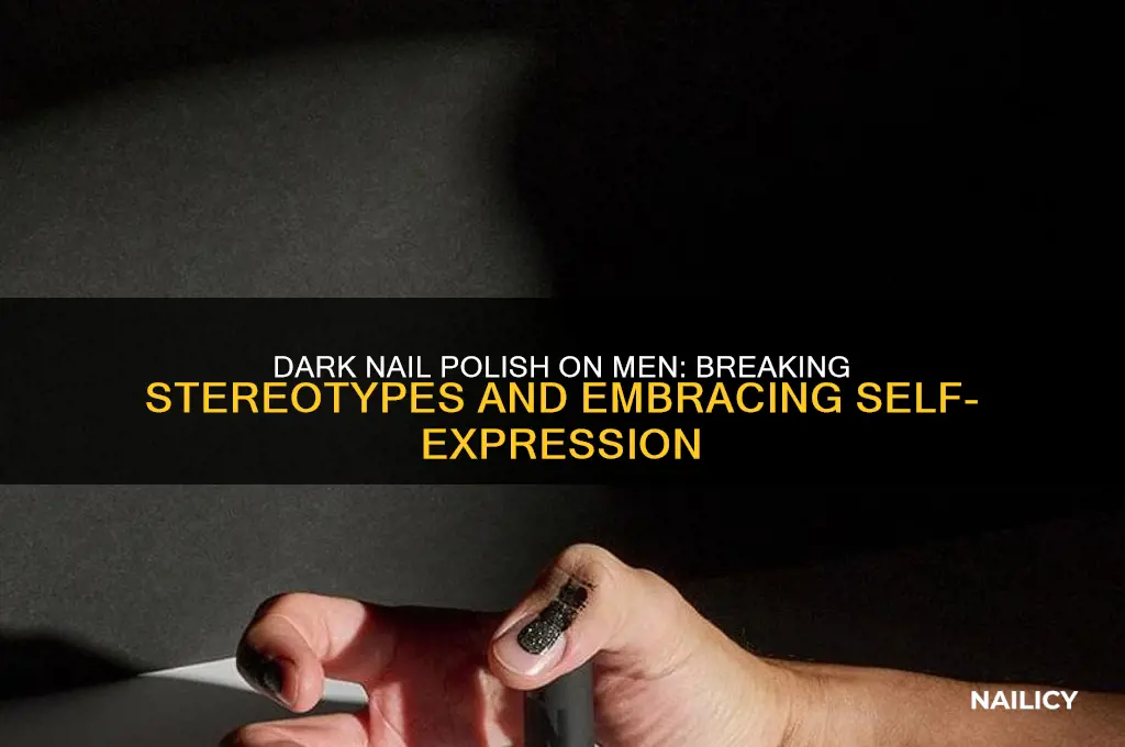 what does dark nail polish on aman meaning