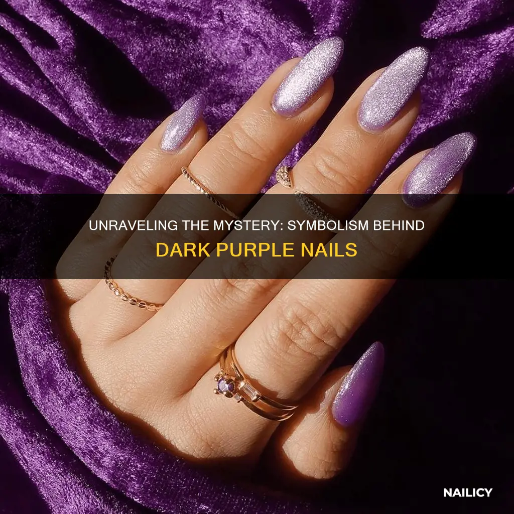 what does dark purple nails mean