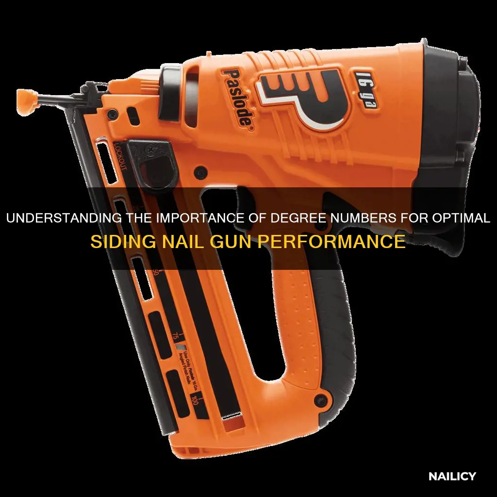 what does degree number mean for siding nail gun