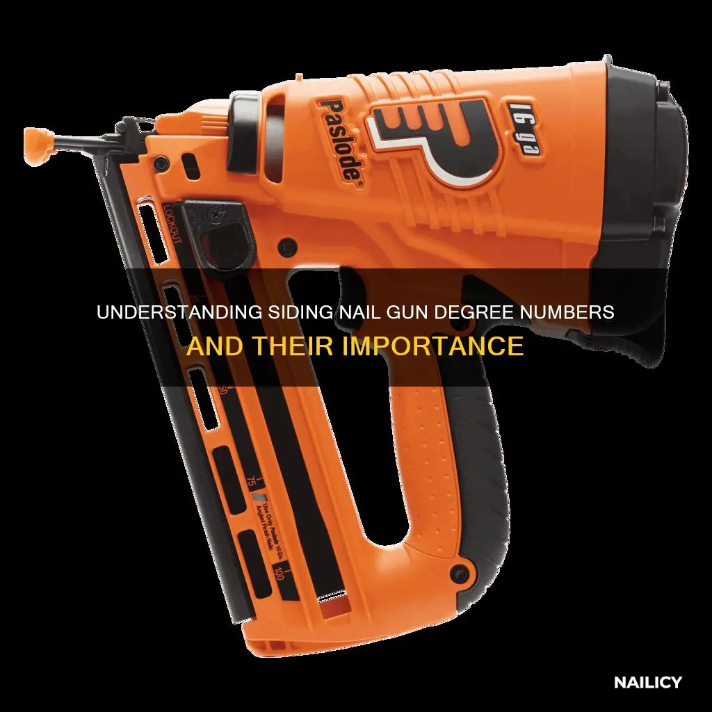 what does degree number mean for siding nail gun