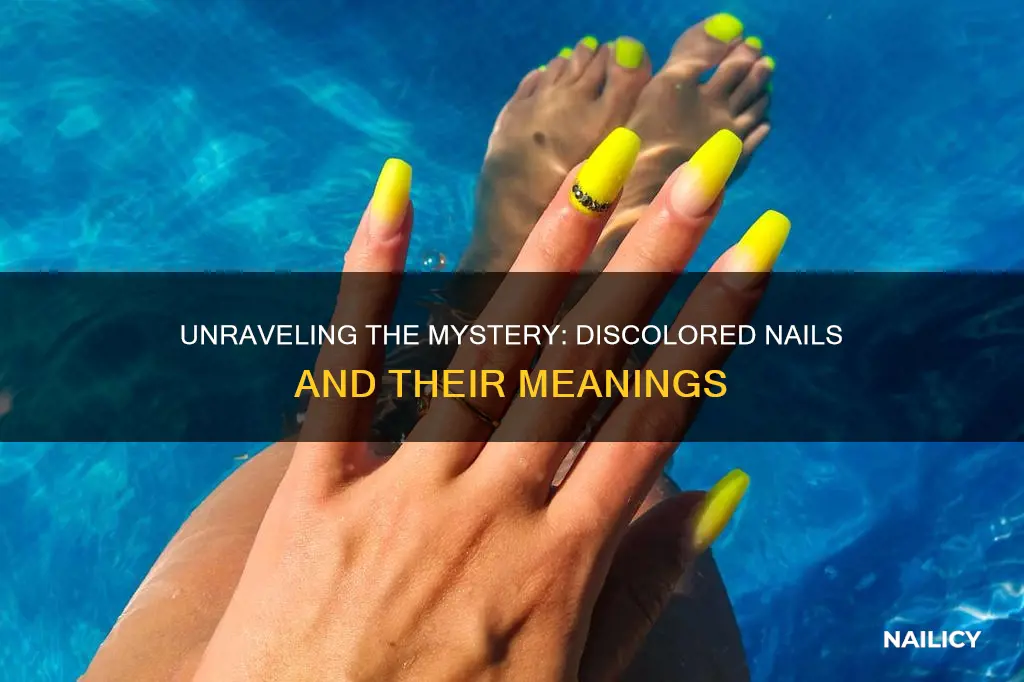 what does discolored nail mean