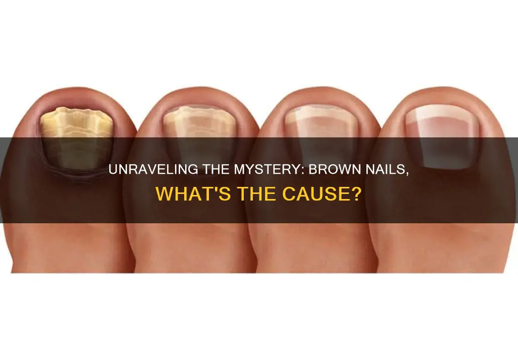 what does finger nails turning brown signifies