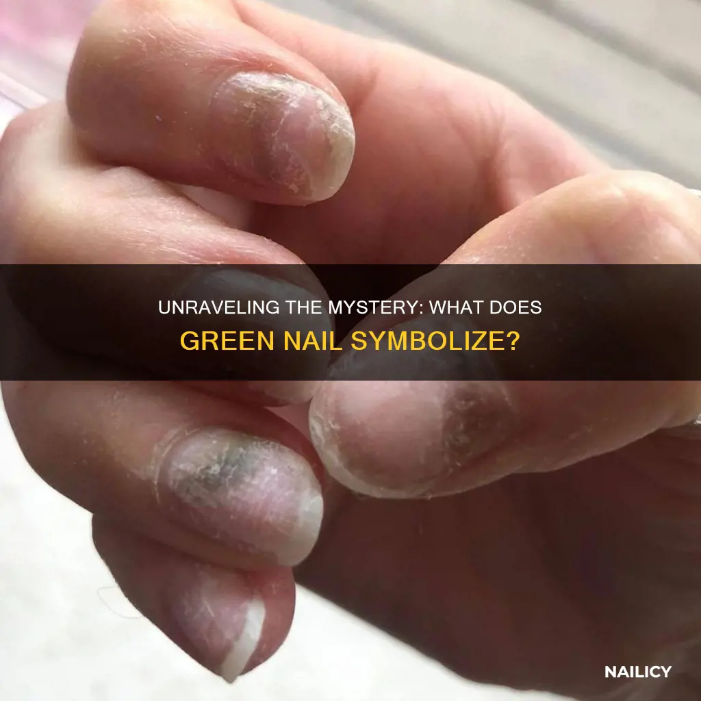 what does green nail mean